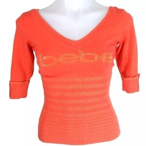 Bebe Vintage Y2K Bling Logo Sweater